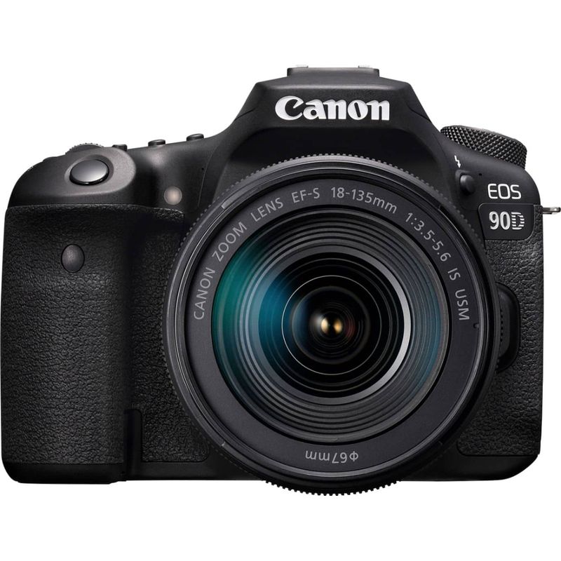 Canon - EOS 90D DSLR Camera with EF-S 18-135mm Lens - Black