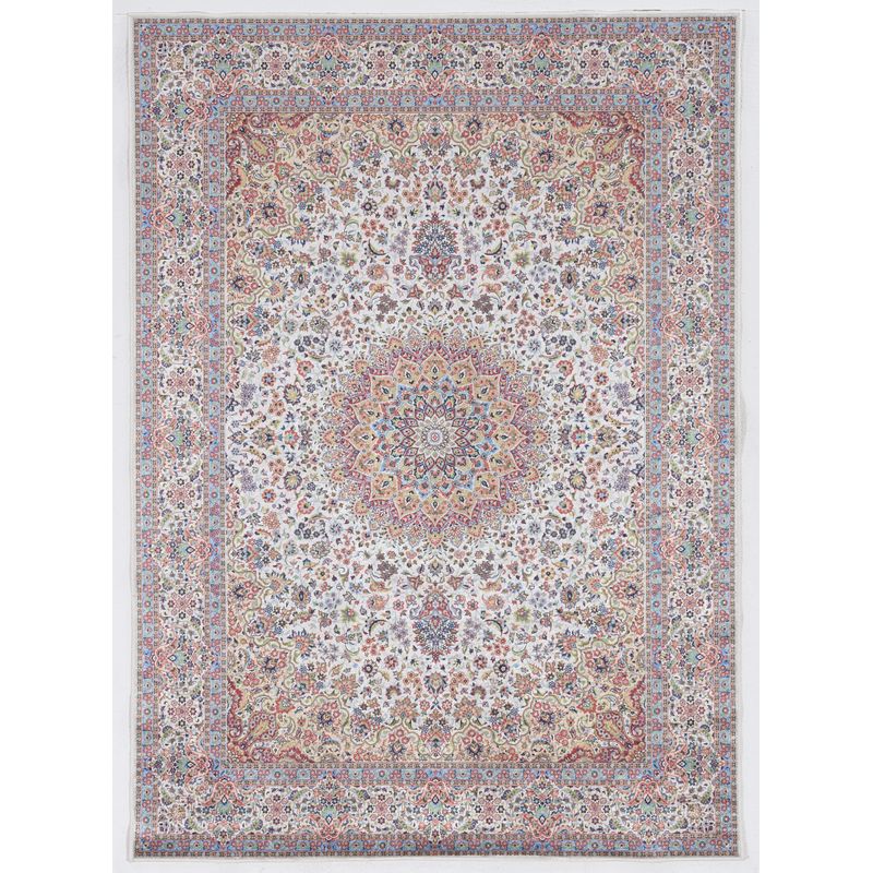 Hassell Ivory And Blue 3.3X5 Area Rug