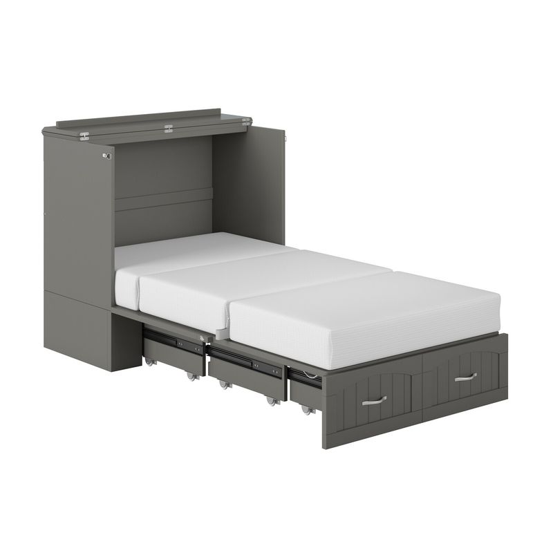 Southampton Murphy Queen Bed Chest w/ USB Charging - Walnut - Twin XL