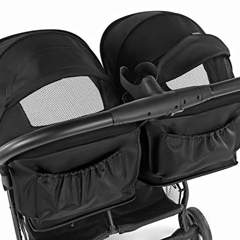 Summer 3Dpac CS+ Double Stroller, Lightweight One-Hand Compact Fold, Carseat Compatible, Black