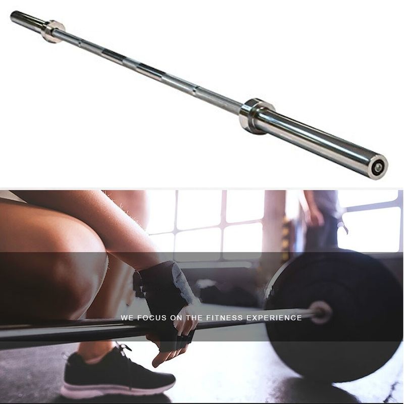 Yaheetech 7ft Olympic Barbell Bar Weight Lifting Weight Straight Bar - 85.83"x3.74"x3.74" - Silver