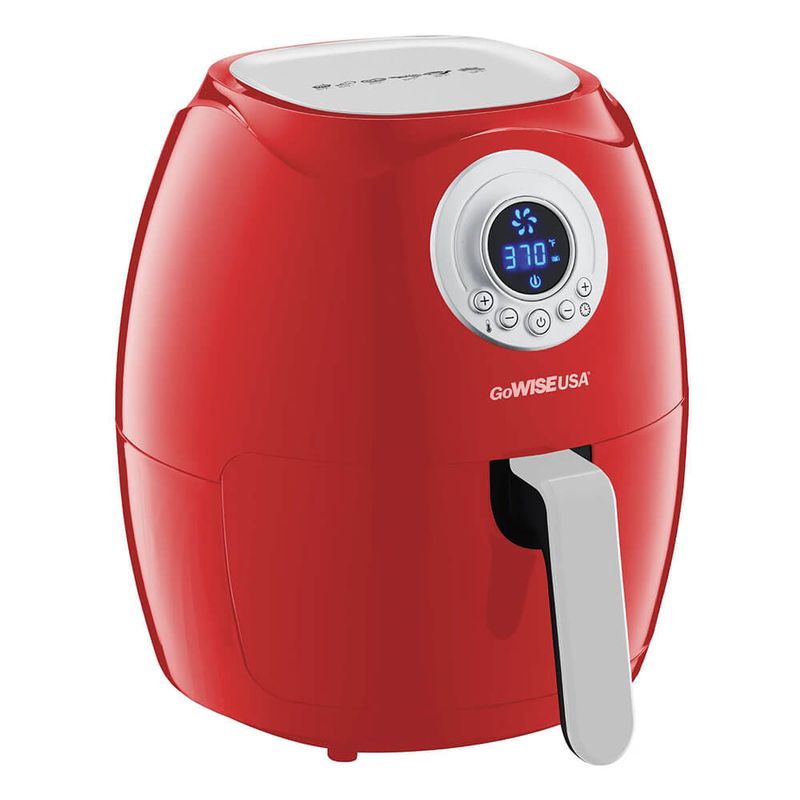 GoWISE 3.7-Quart Digital Air Fryer + 100 Recipes - Red