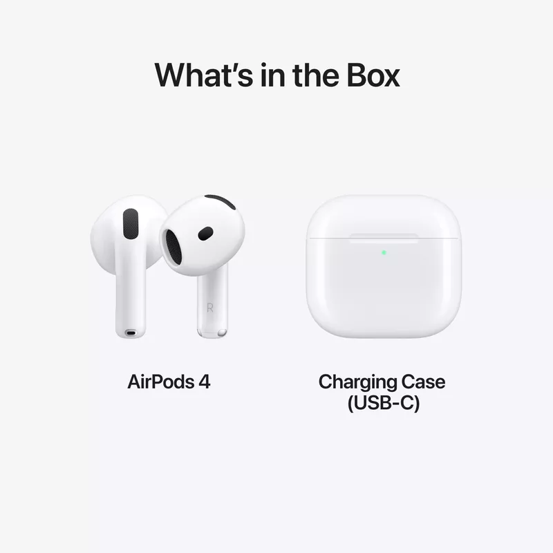 Apple - AirPods 4 with Active Noise Cancellation - White