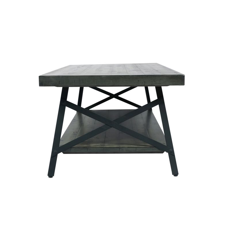 Carbon Loft Oliver Modern Rustic Wood Coffee Table - Brushed Grey