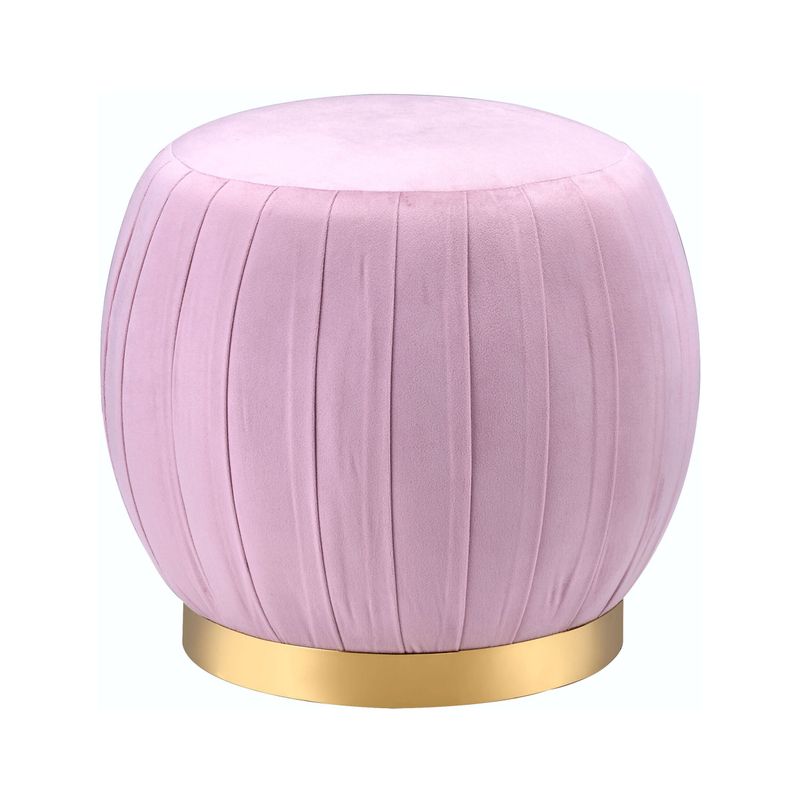 ACME Zinnia Ottoman in Pink Carnation and Gold - Pink Carnation and Gold - Medium