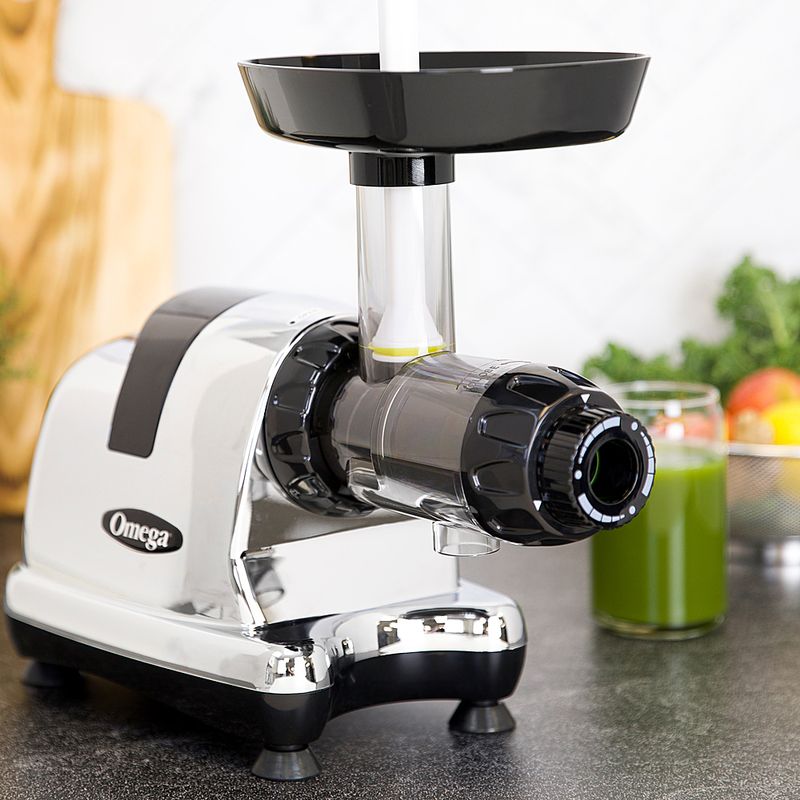 Alt View Zoom 14. Omega - J8006HDC Slow Juicer and Nutrition System - Chrome