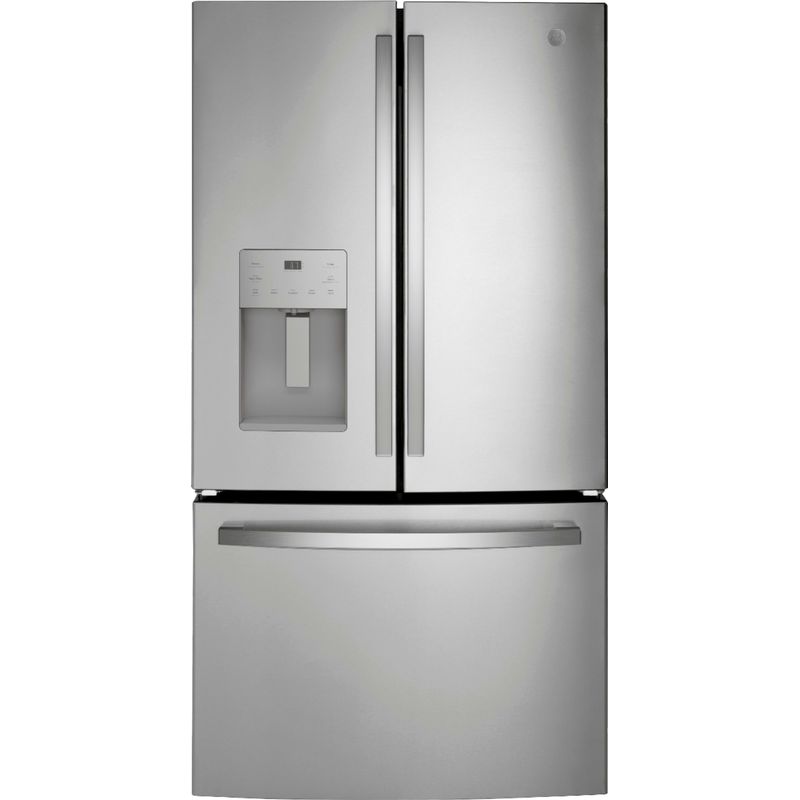 Front Zoom. GE - 25.6 Cu. Ft. French Door Refrigerator - Stainless steel