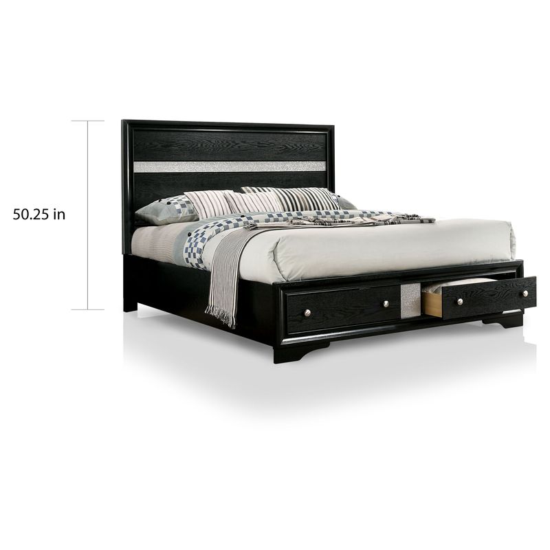 Furniture of America Manzini 3-piece Bed, Nightstand and Dresser Set - Queen