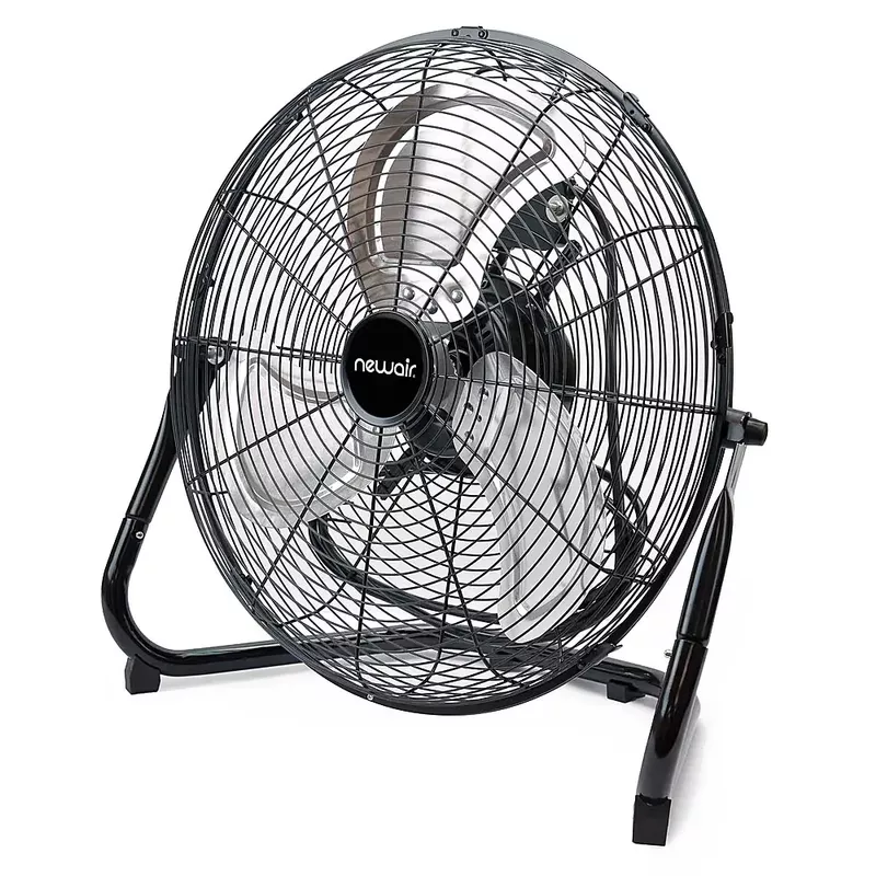 NewAir - 3000 CFM 18” High Velocity Portable Floor Fan with 3 Fan Speeds and Long-Lasting Ball Bearing Motor - Black