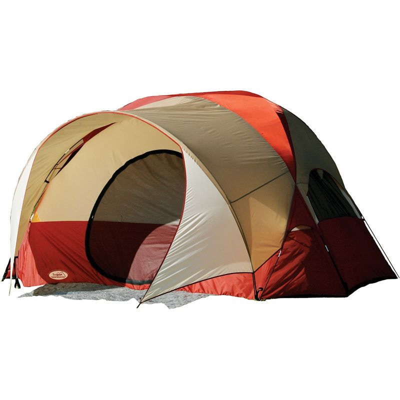 Texsport Clear Creek 4-person Vestibule Tent - Cream and Red