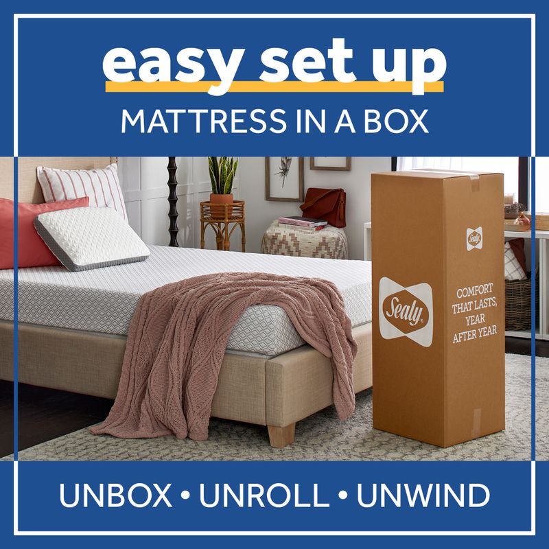 Sealy 10 Hybrid Queen Mattress-in-a-Box with Cool & Clean Cover