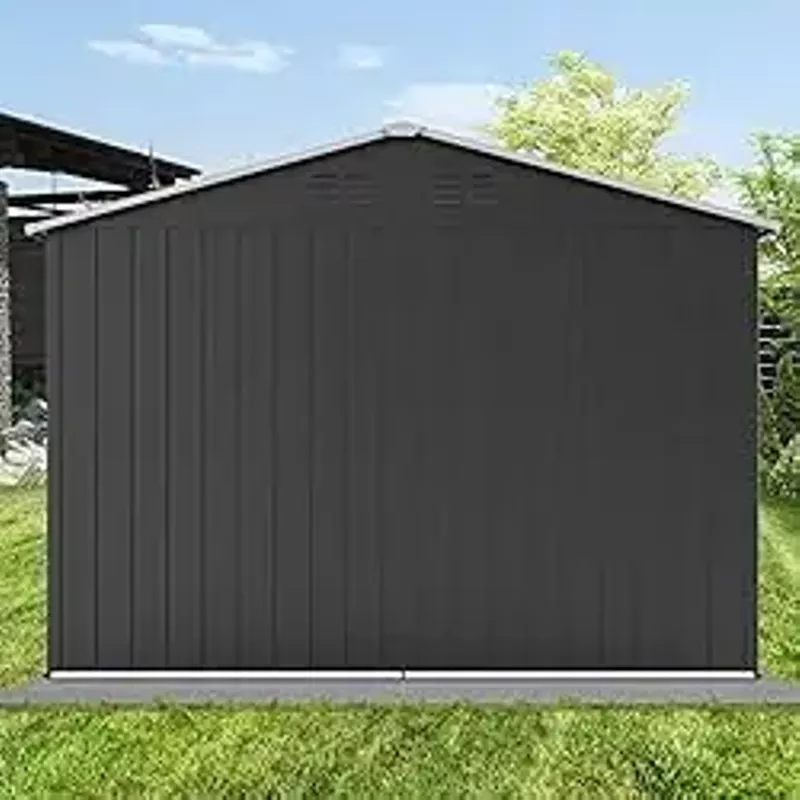 Rent To Own Goohome Metal Outdoor Storage Shed 8FT X 6FT, Steel Utility ...