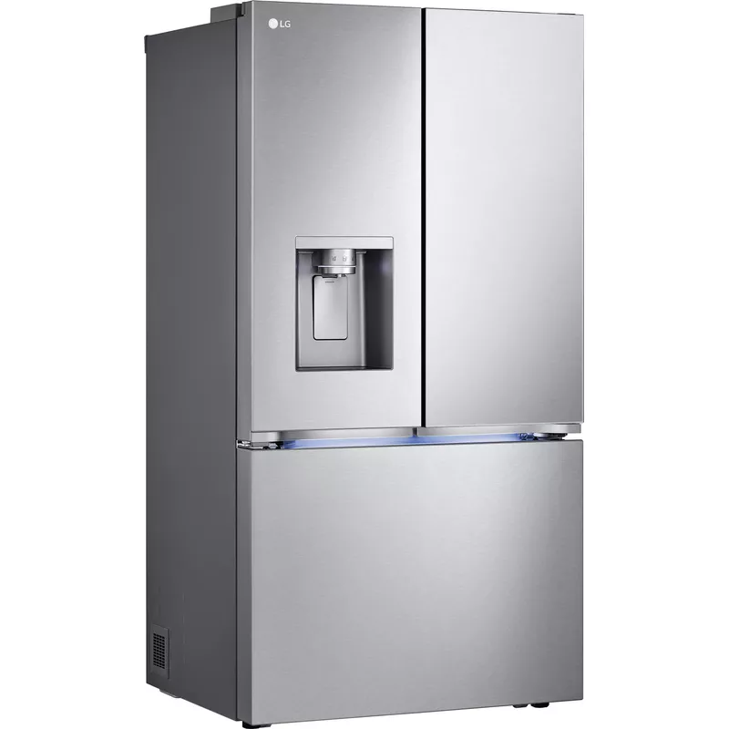 LG - 25.5 Cu. Ft. French Door Counter-Depth Smart Refrigerator with Four Kinds of Ice - Stainless Steel