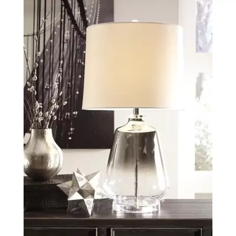 Silver Finish Jaslyn Glass Table Lamp (1/CN)