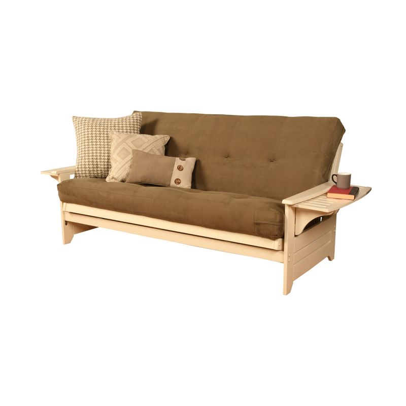 Copper Grove Dixie Futon Frame in Antique White Wood with Innerspring Mattress - Peter's Cabin