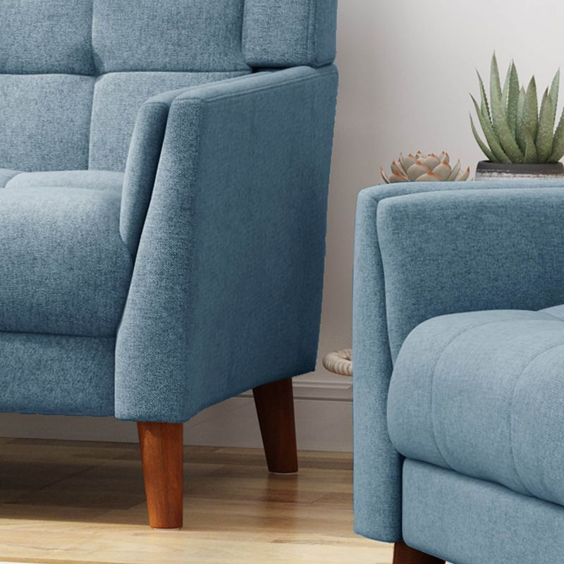 Candace Fabric Arm Chair and Loveseat Set by Christopher Knight Home - Blue