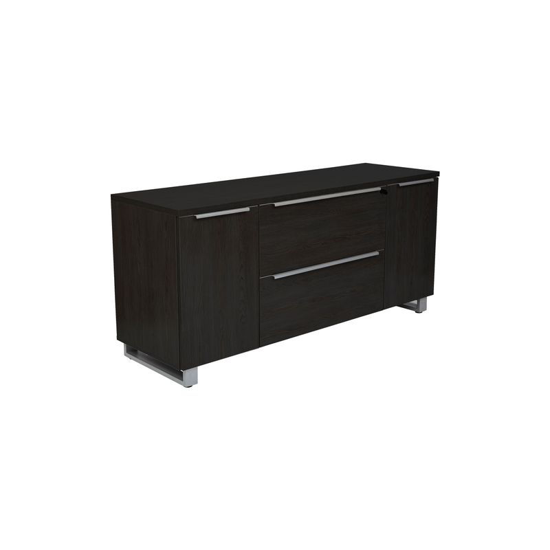 Rye Studio Tivoli Credenza with 2 Filing Drawers and 2 Doors - Brown