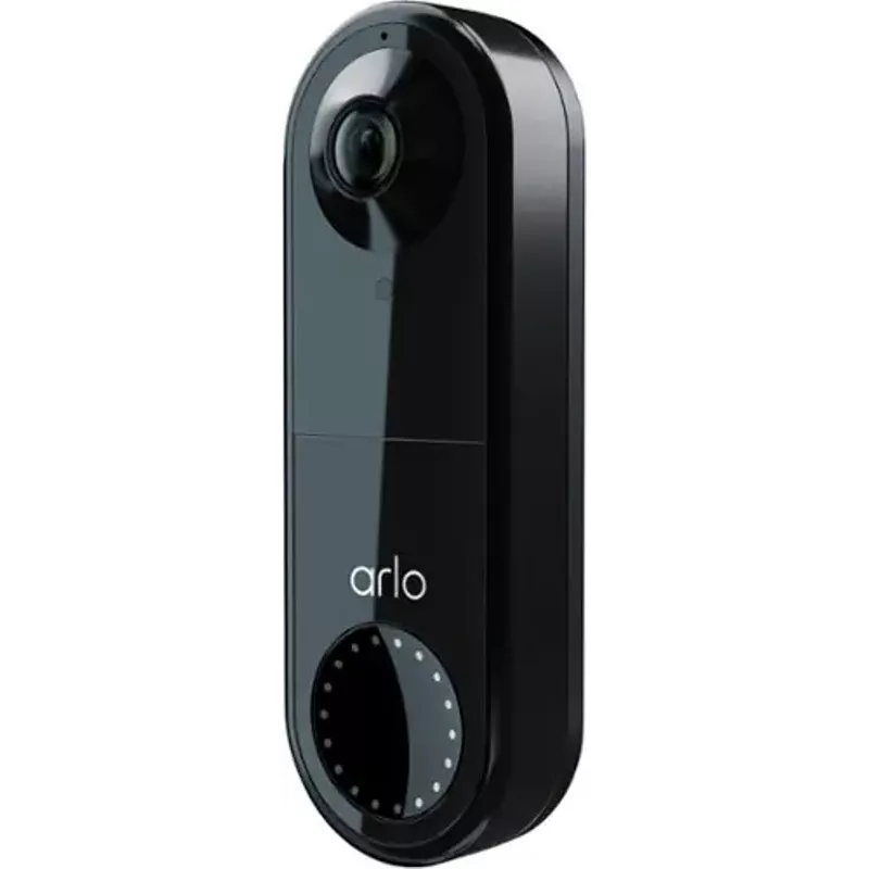 Arlo - Essential Wi-Fi Smart Video Doorbell  - Wired - Black