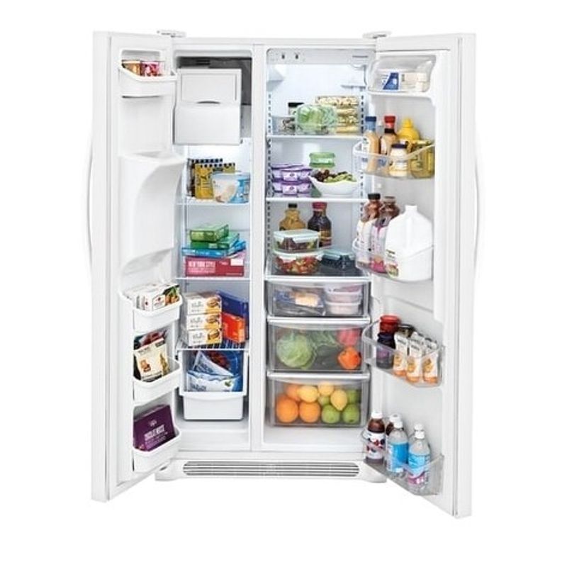 Frigidaire 22.1 Cu. Ft. Side-by-Side Refrigerator - White - Ice Maker - Side by Side