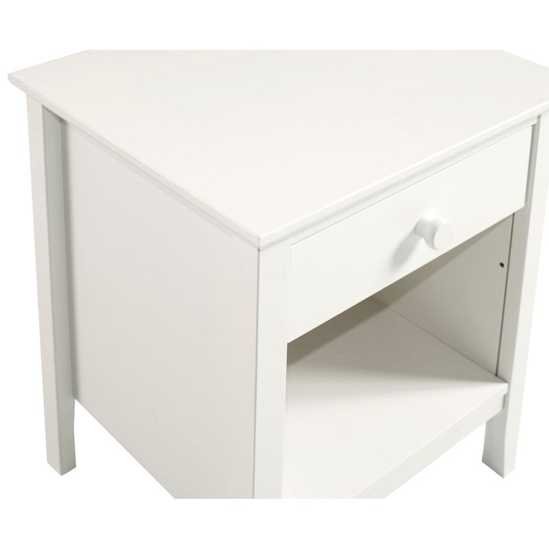 Taylor & Olive Snowberry 1-drawer Pine Wood Nightstand - Grey