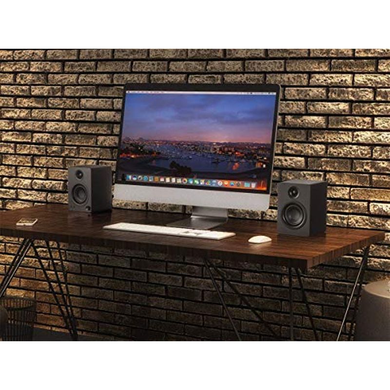 Monoprice DT-3 50-Watt Multimedia Desktop Powered Speakers Perfect Complement to Any Home, Office, Gaming, or Entertainment Setup