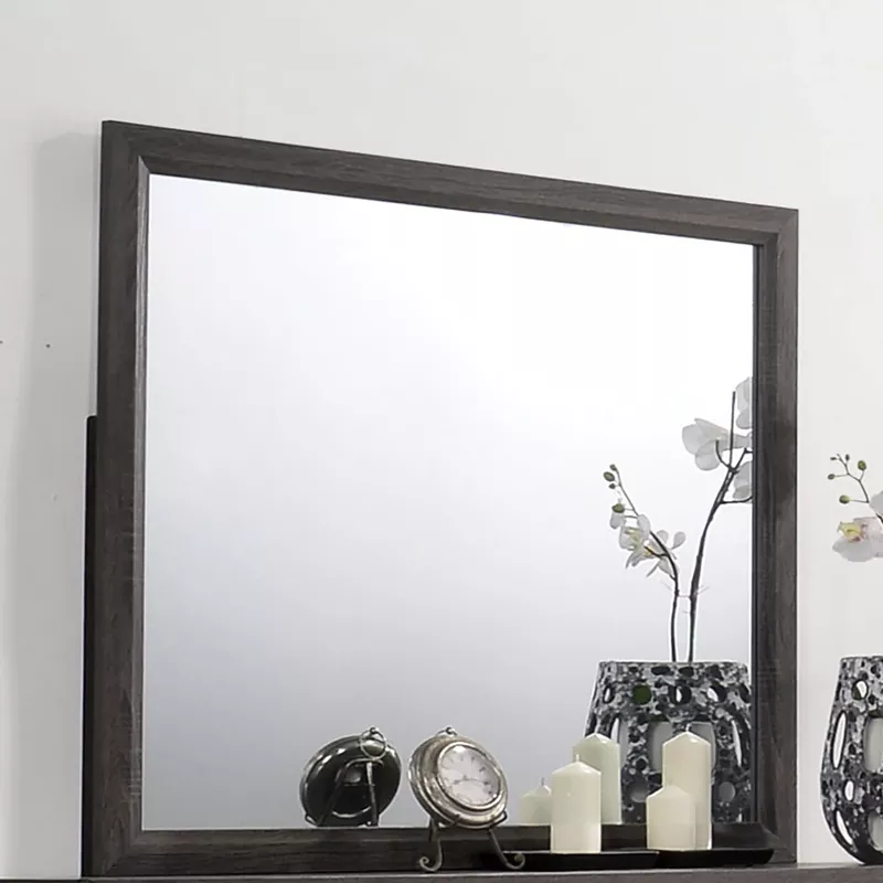 Contemporary Mirror in Gray