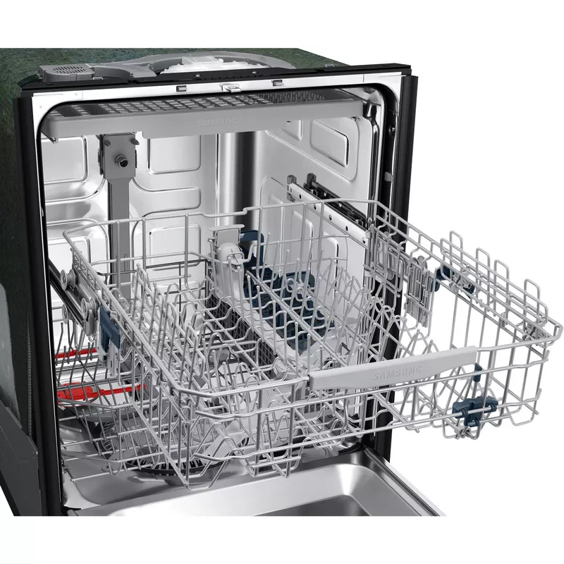 Samsung - StormWash 24" Top Control Built-In Dishwasher with AutoRelease Dry, 3rd Rack, 48 dBA - Black Stainless Steel