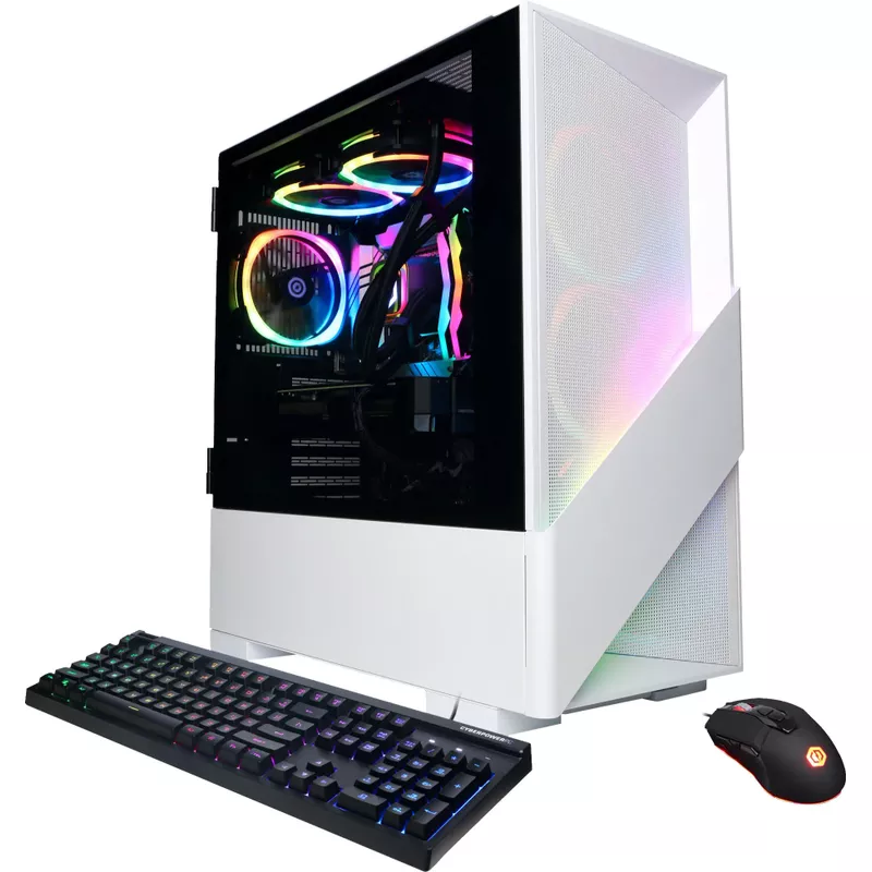 CyberPowerPC - Gamer Supreme Gaming Desktop - AMD Ryzen 7 7800X3D - 32GB Memory - NVIDIA GeForce RTX 4070 SUPER 12GB - 2TB SSD - White