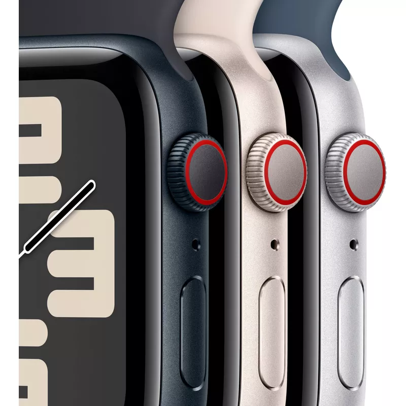Apple Watch Se Gps & Cellular 40mm Silver Aluminum Case With M/l Storm Blue Sport Band (2023)