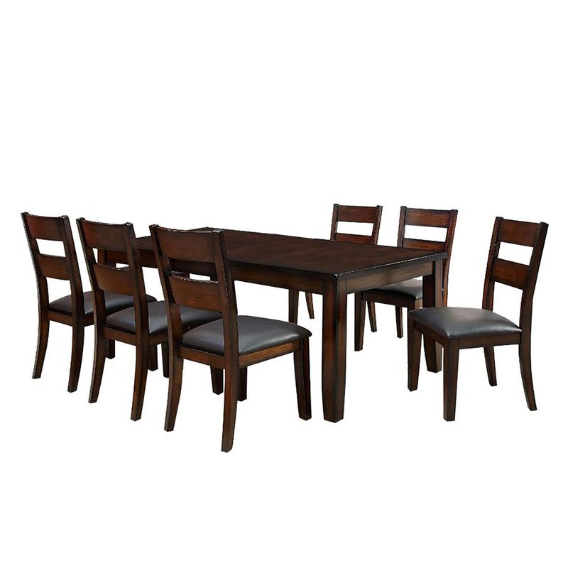 Rectangular Dining Set in Dark Cherry - 7-Piece Sets - Dark Cherry