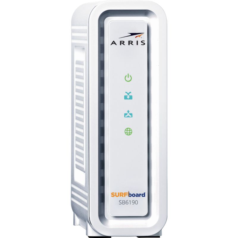 Angle Zoom. ARRIS - SURFboard SB6190 32 x 8 DOCSIS 3.0 Cable Modem - White
