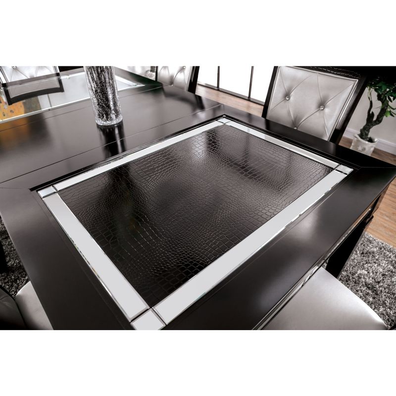 Silver Orchid Amann Contemporary 84-inch Black Dining Table - Black/Silver
