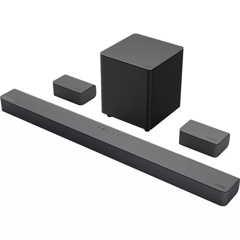 VIZIO - 5.1-Channel M-Series Premium Sound Bar with Wireless Subwoofer, Dolby Atmos and DTS:X - Dark Charcoal