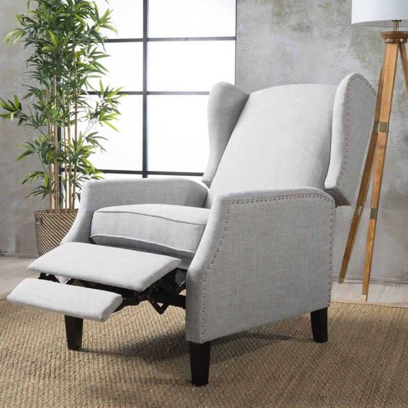 Wescott Wingback Pushback Recliner by Christopher Knight Home - Wheat