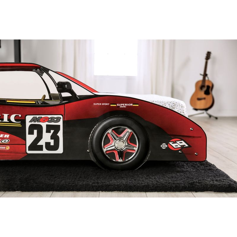 Furniture of America Buckner Race Car Youth Bed - Red