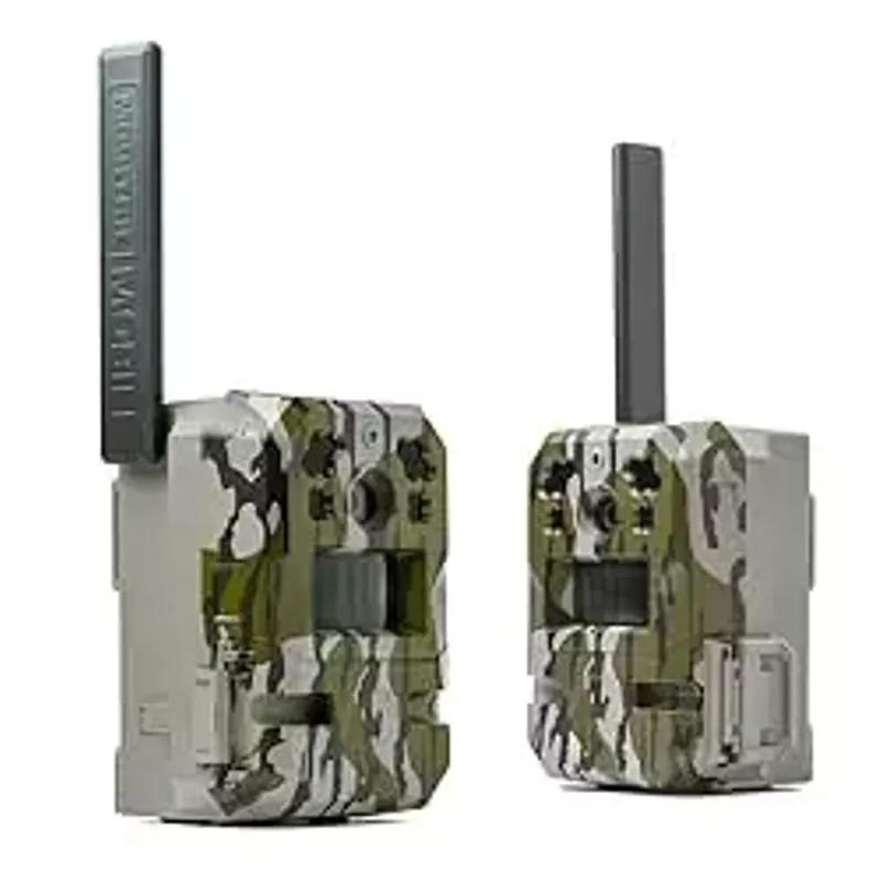 Moultrie Mobile Edge Pro Cellular Trail Camera - 2 Pack - Auto Connect, Nationwide Coverage, False Trigger Elimination Tech,1080p Video with HD Audio, 100ft Detection Range