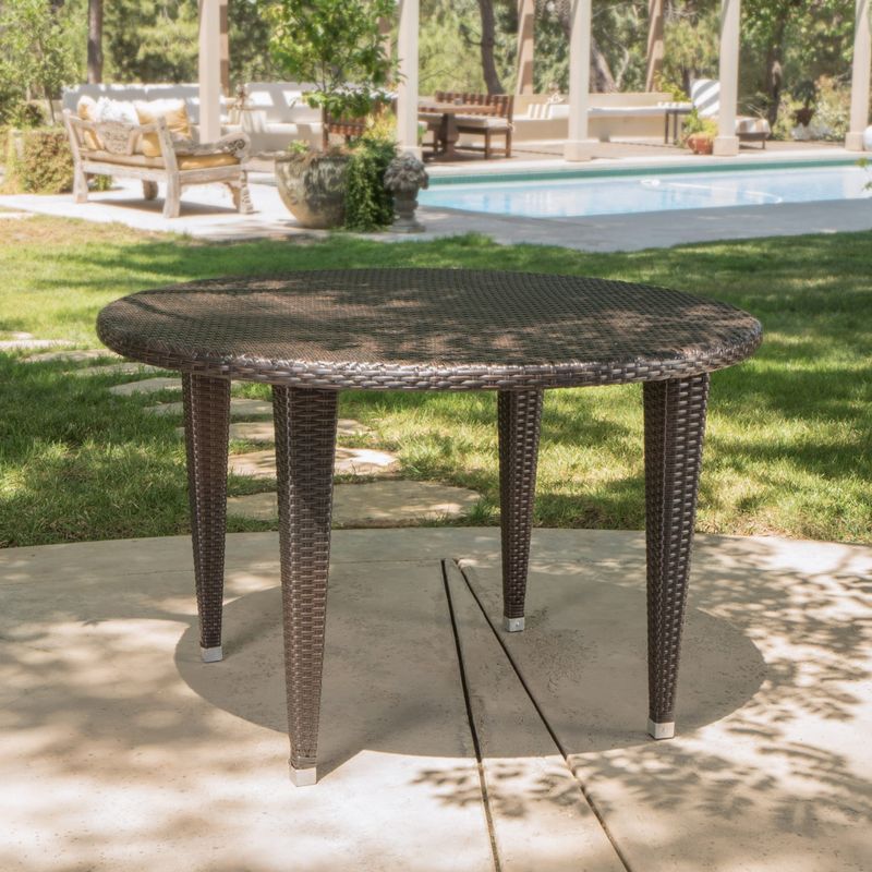 Whitney Outdoor 5-piece Round Dining Set by Christopher Knight Home - Grey