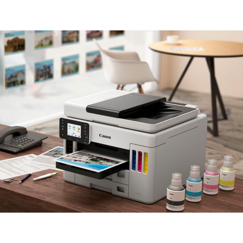 Alt View Zoom 23. Canon - MAXIFY MegaTank GX7021 Wireless All-In-One Inkjet Printer with Fax - White