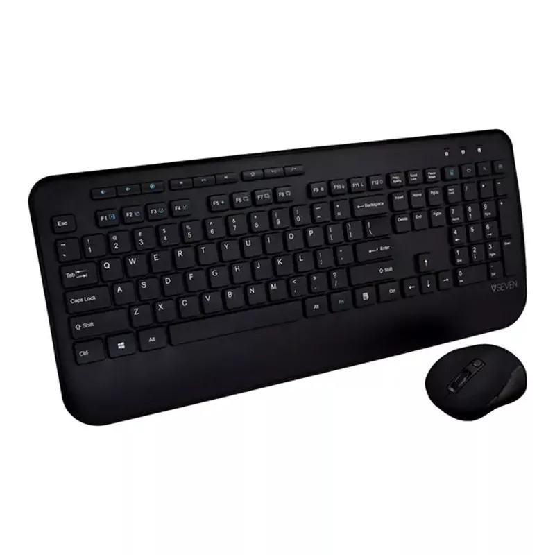 V7 CKW300US - keyboard and mouse set - US - English (QWERTY) - black