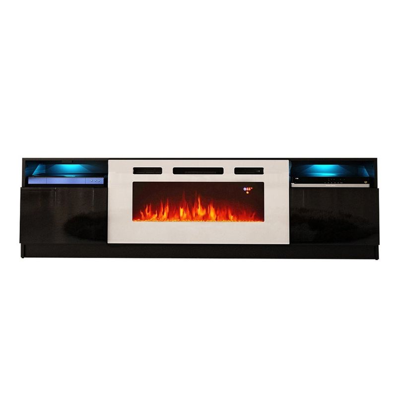 Rent to own Strick & Bolton Amsden Electric Fireplace TV Stand Black