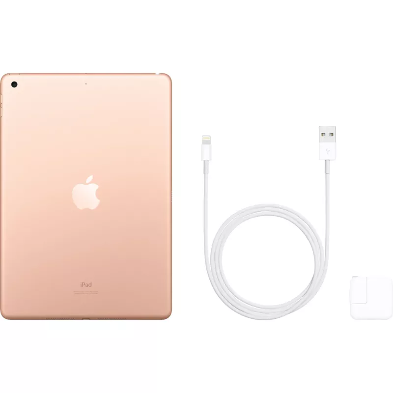 Apple - Geek Squad Certified Refurbished 10.2-Inch iPad - - (7th Generation) with Wi-Fi - 32GB - Gold