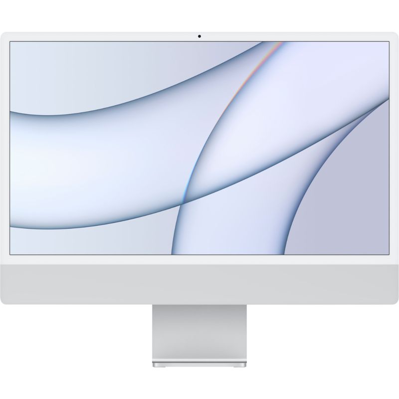 Front Zoom. 24" iMac with Retina 4.5K display - Apple M1 - 8GB Memory - 512GB SSD - w/Touch ID (Latest Model) - Silver