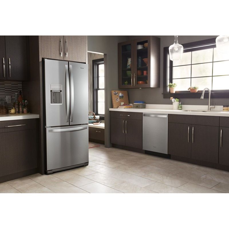 Alt View Zoom 19. Whirlpool - 19.7 Cu. Ft. French Door Refrigerator - Stainless Steel
