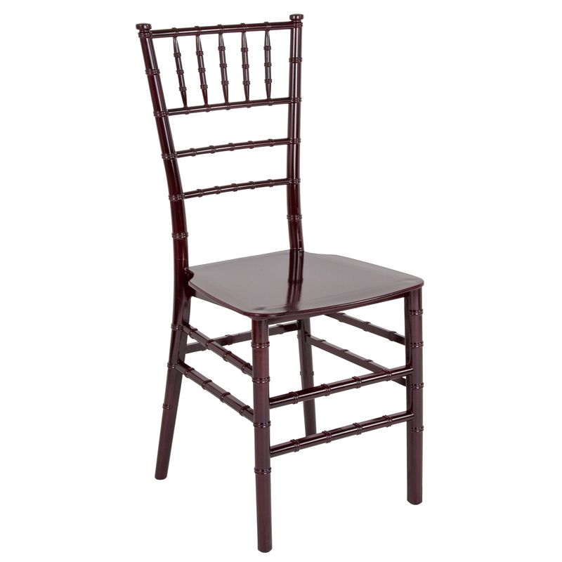 Stackable Resin Chiavari Chair - Banquet and Event Furniture - 15"W x 18.75"D x 35"H - Black