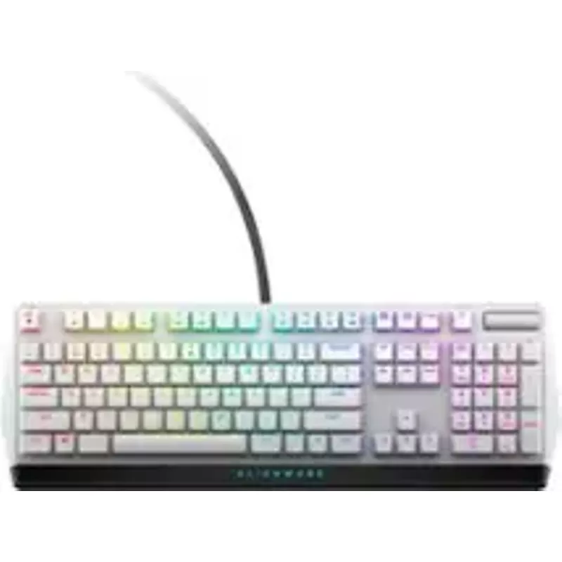 Alienware - AW510K Full-size Wired Mechanical CHERRY MX Low Profile Red Switch Gaming Keyboard with RGB Back Lighting - Lunar Light