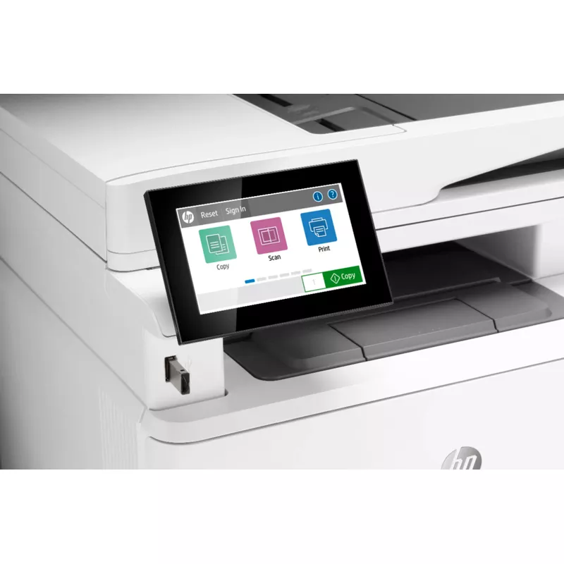 HP - LaserJet Enterprise M430F Black-and-White All-In-One Laser Printer - White