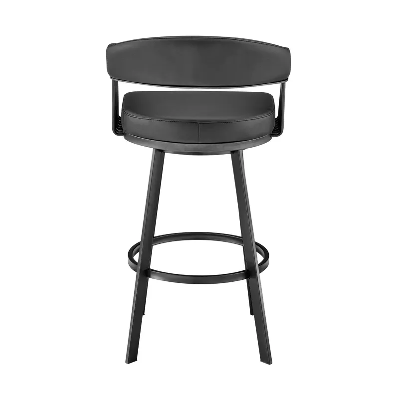 Rent to own Chelsea 30" Bar Height Swivel Bar Stool in Black Finish and