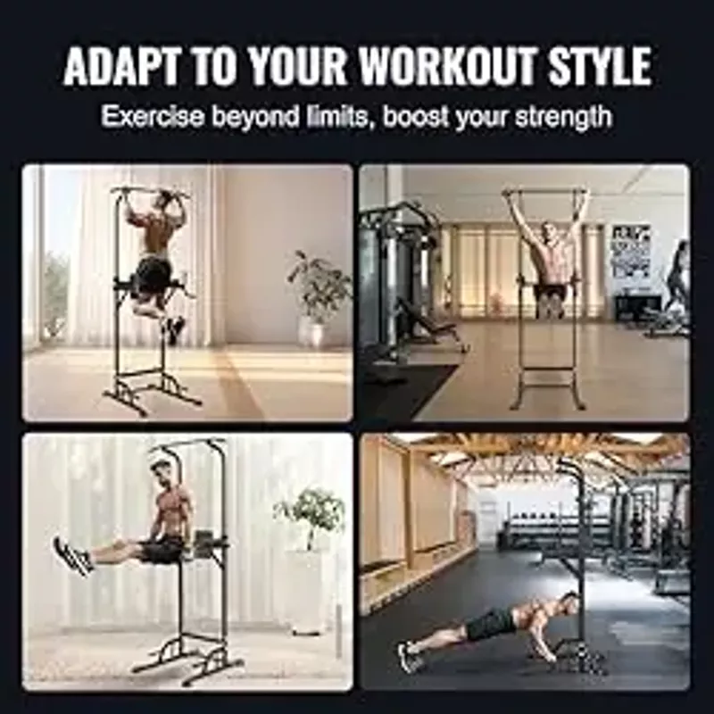 Rent to own VEVOR Power Tower Dip Station, 10Level Height Adjustable