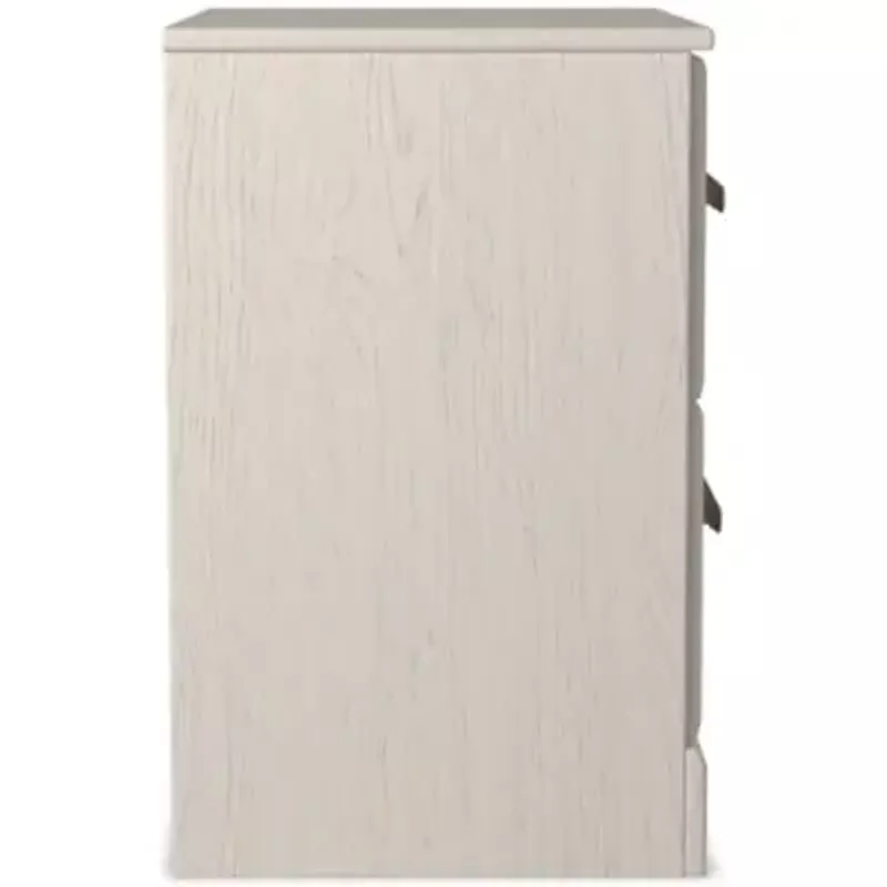 White Stelsie Two Drawer Night Stand