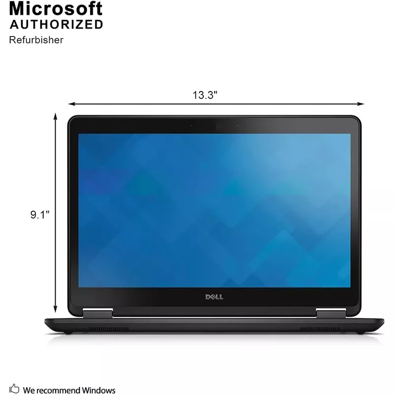 Dell Latitude E7450 Laptop Computer, 2.30 GHz Intel i5 Quad Core Gen 5, 8GB DDR3 RAM, 250GB SSD Hard Drive, Windows 10 Professional 64 Bit, 14" Screen (Refurbished)